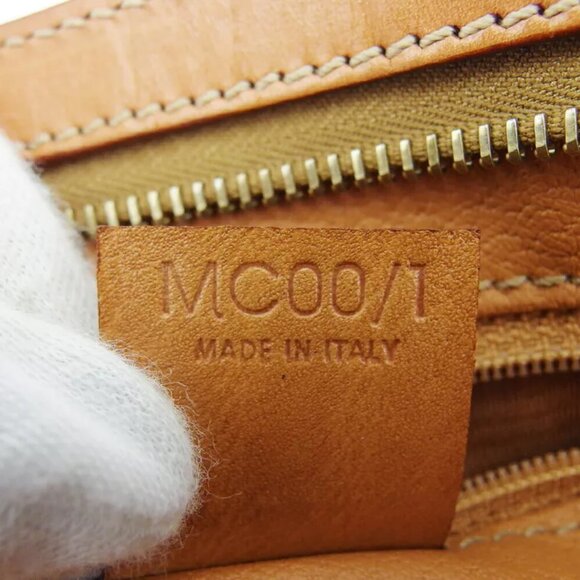 CELINE Clutch Bag Macadam Beige PVC ?~ Leather Authentic - Picture 7 of 10